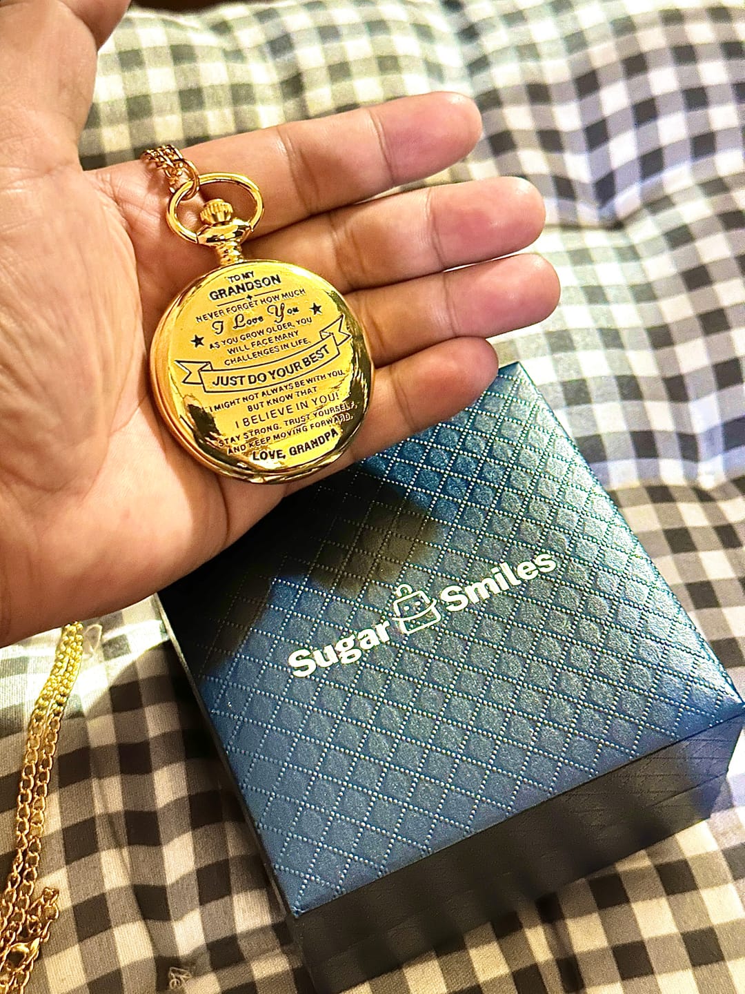 Customer photo review of To My Son / From Dad - Luxury Vintage Pocket Watch Gift SS#31
