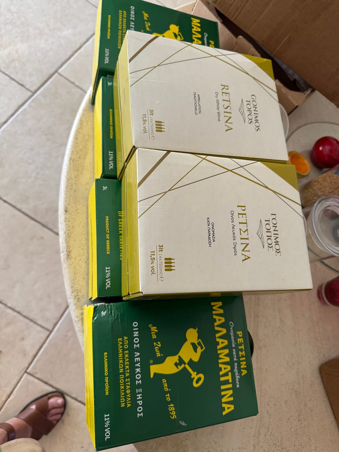 Customer photo review of Premium white Retsina Gonimos Topos - 3L