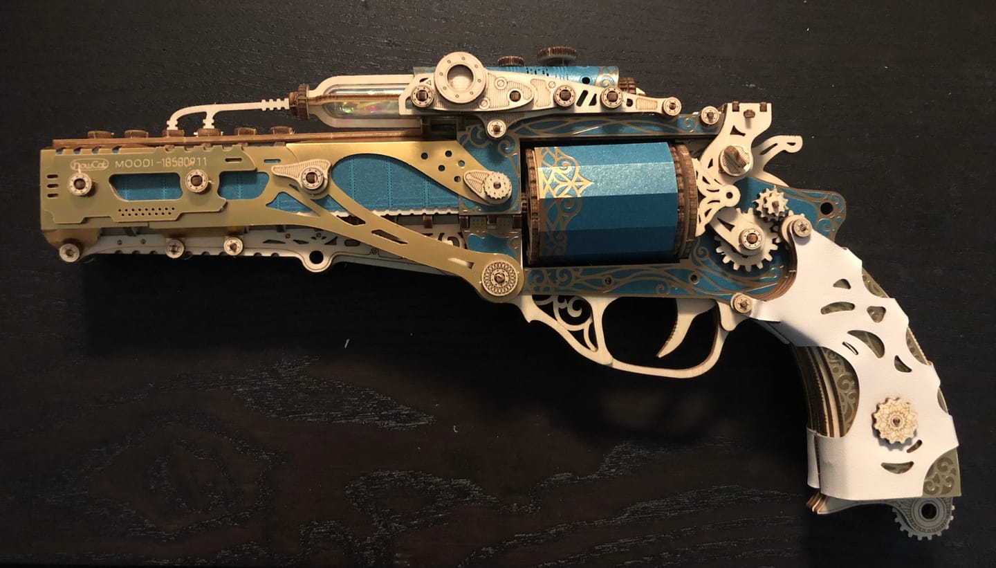 Customer photo review of Rokrgeek Revolver Gun 3D Wooden Puzzle