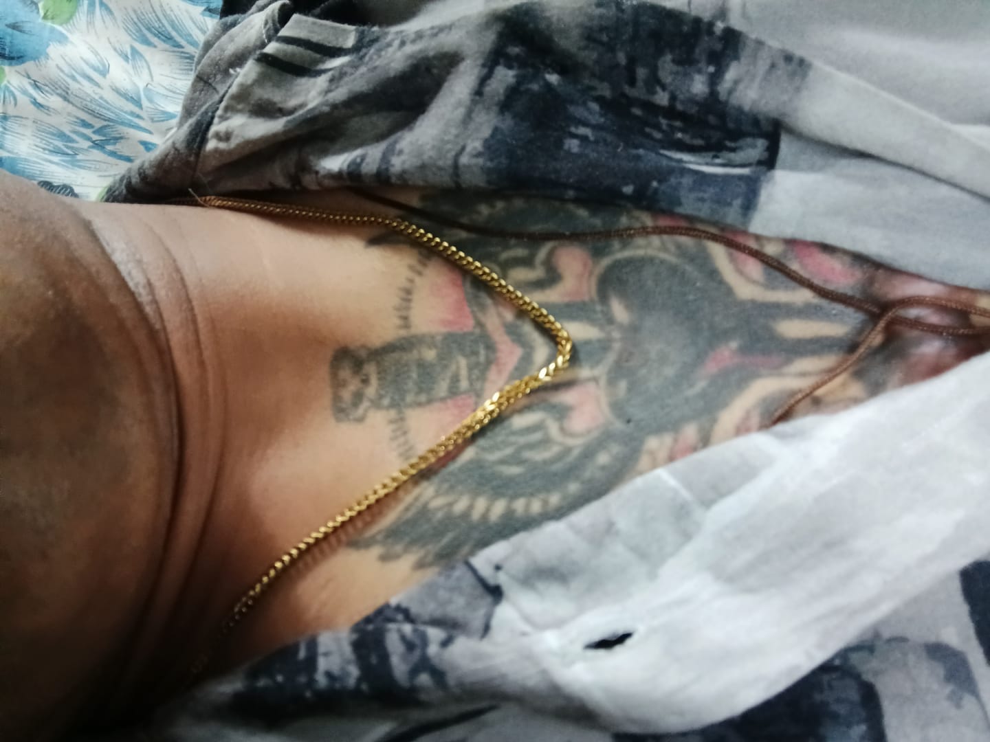 Customer photo review of Rounded Link Statement Chain for Men