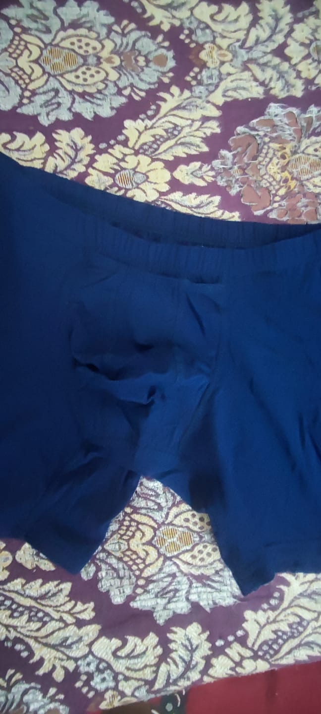 Customer photo review of Astronut Men's Boxer Shorts Galaxy Blue With Geni-Tech Pouch
