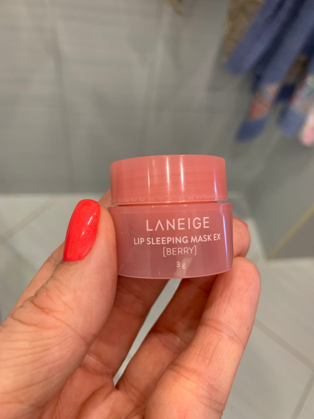 Customer photo review of Nakts maska lūpām LANEIGE Lip Sleeping Mask EX Berry