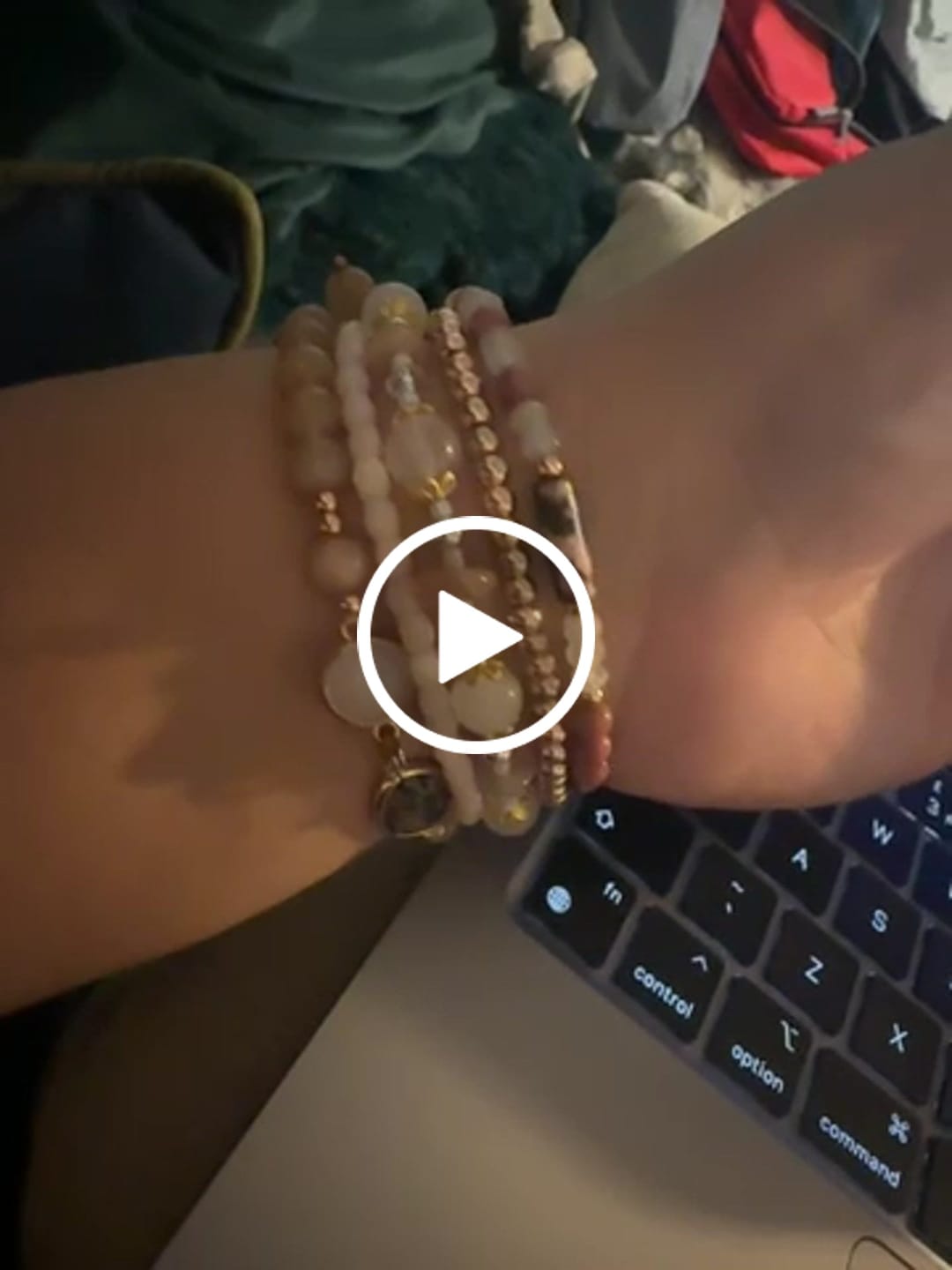 Customer video review of Burgundy Rose Stretch Apple Watch Strap