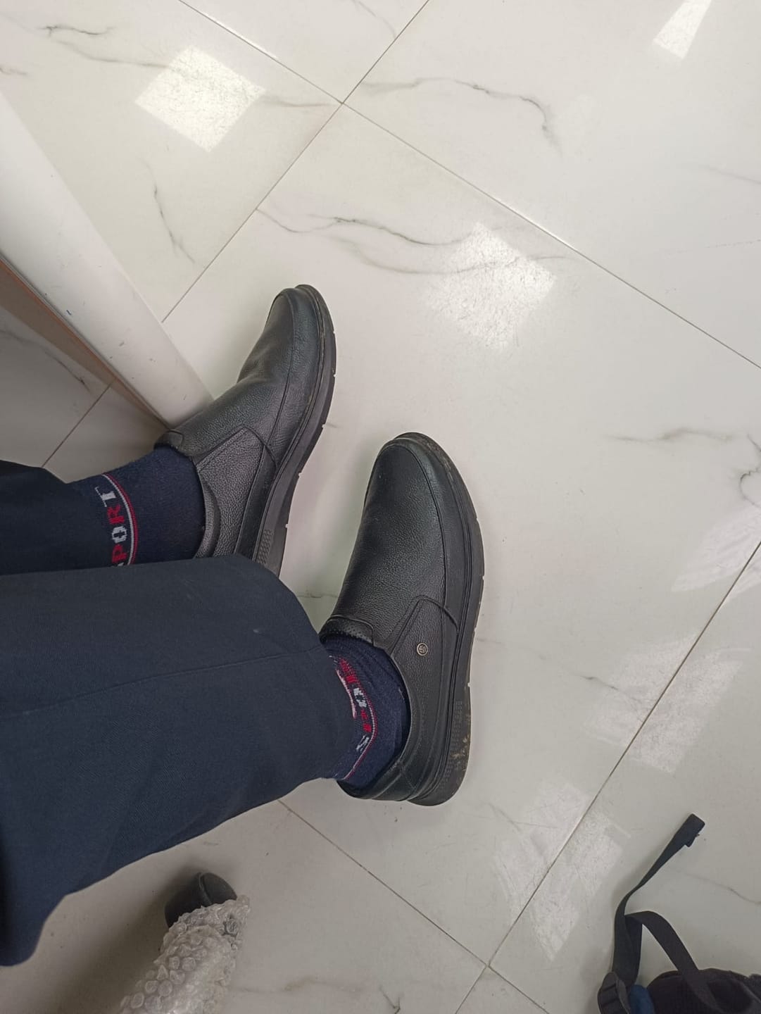Customer photo review of Bacca Bucci Leather Office Slip-ons Formal Shoes | UK- 06 to 14