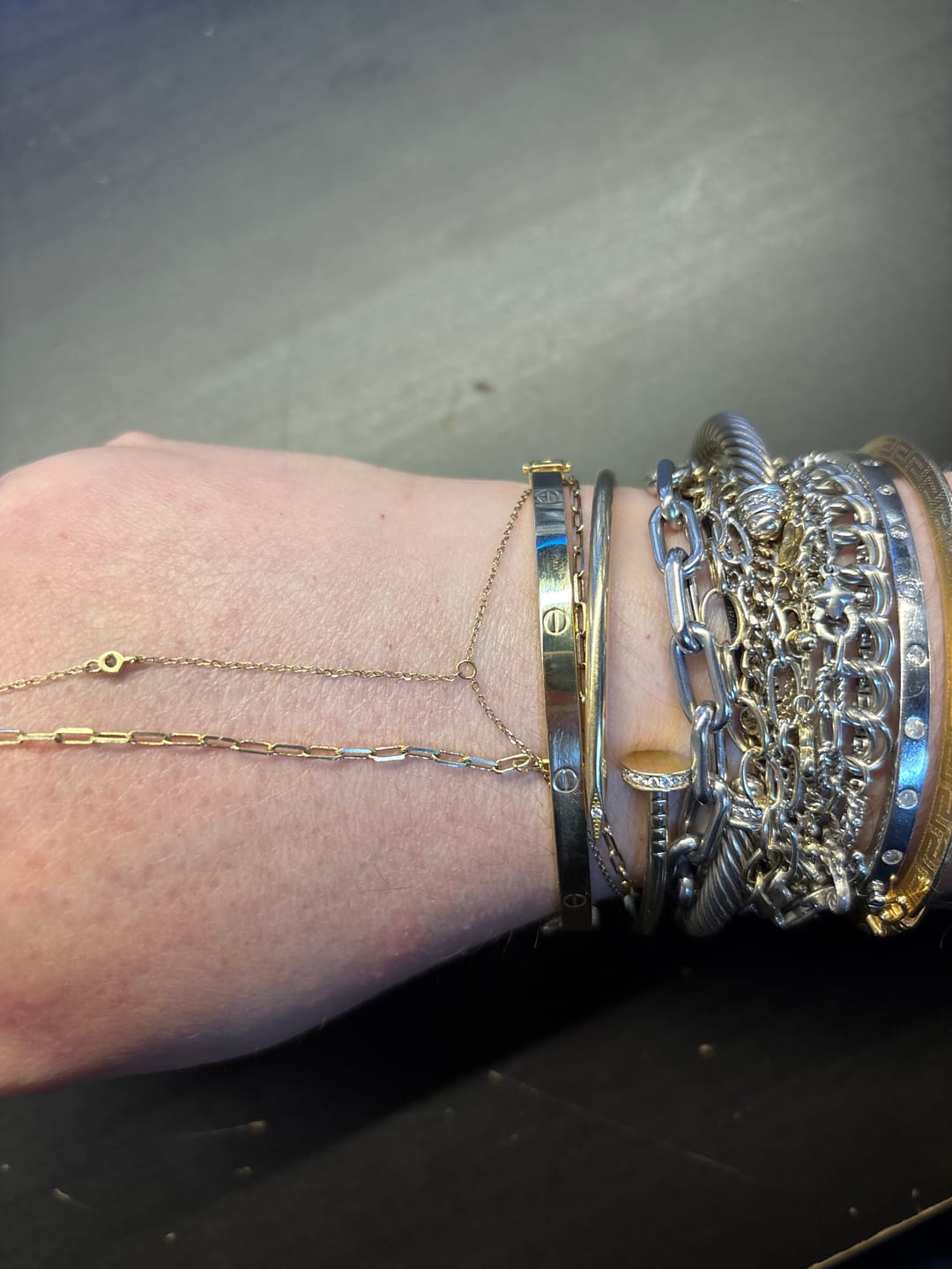 Customer photo review of 10K Devotion Bangles