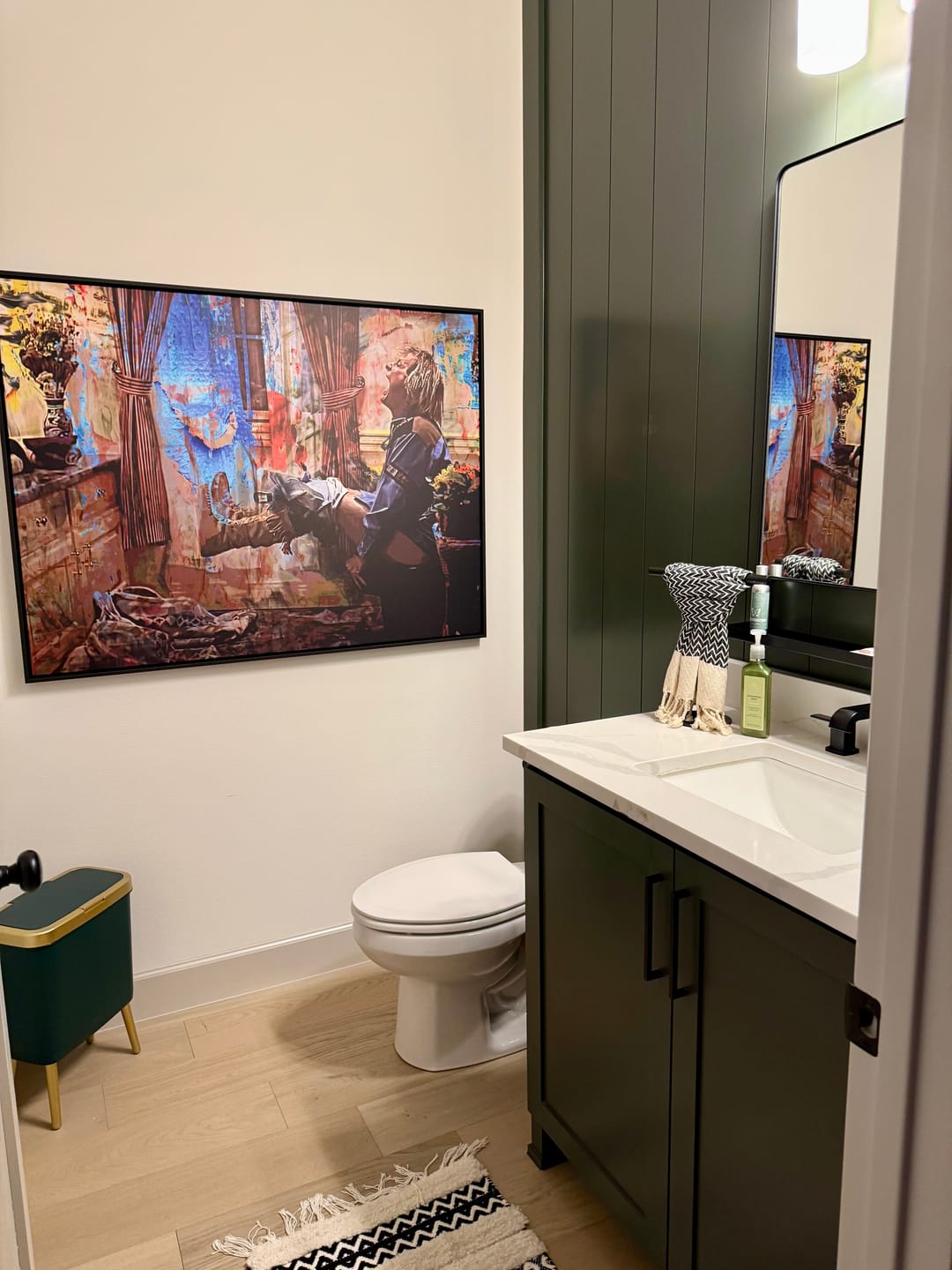 Customer photo review of Dumb & Dumber Bathroom Decor Wall Art