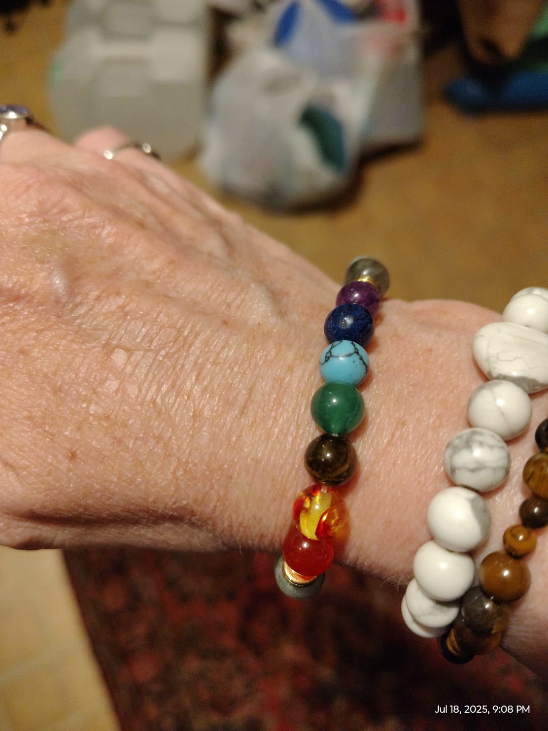 Customer photo review of 7 Chakra Labradorite Bracelet