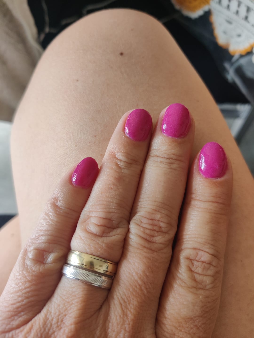 Customer photo review of Purplish Red Dipping Powder