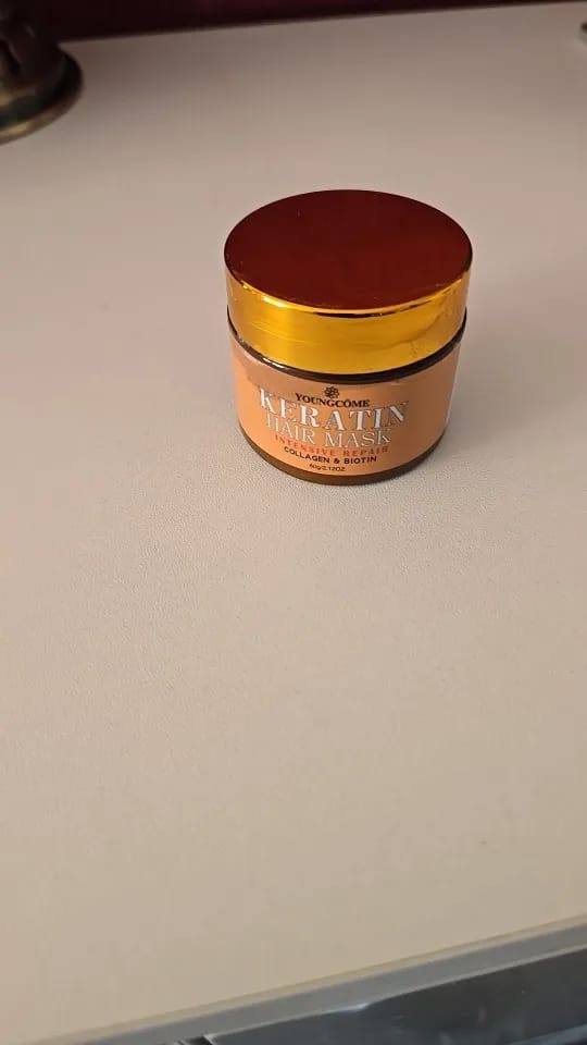 Customer photo review of Hair Repairs Hair Mask Biotin Collagen Keratin Treatment Hairs Conditioner Hair Essential Oil Nourishing for Dry Damaged