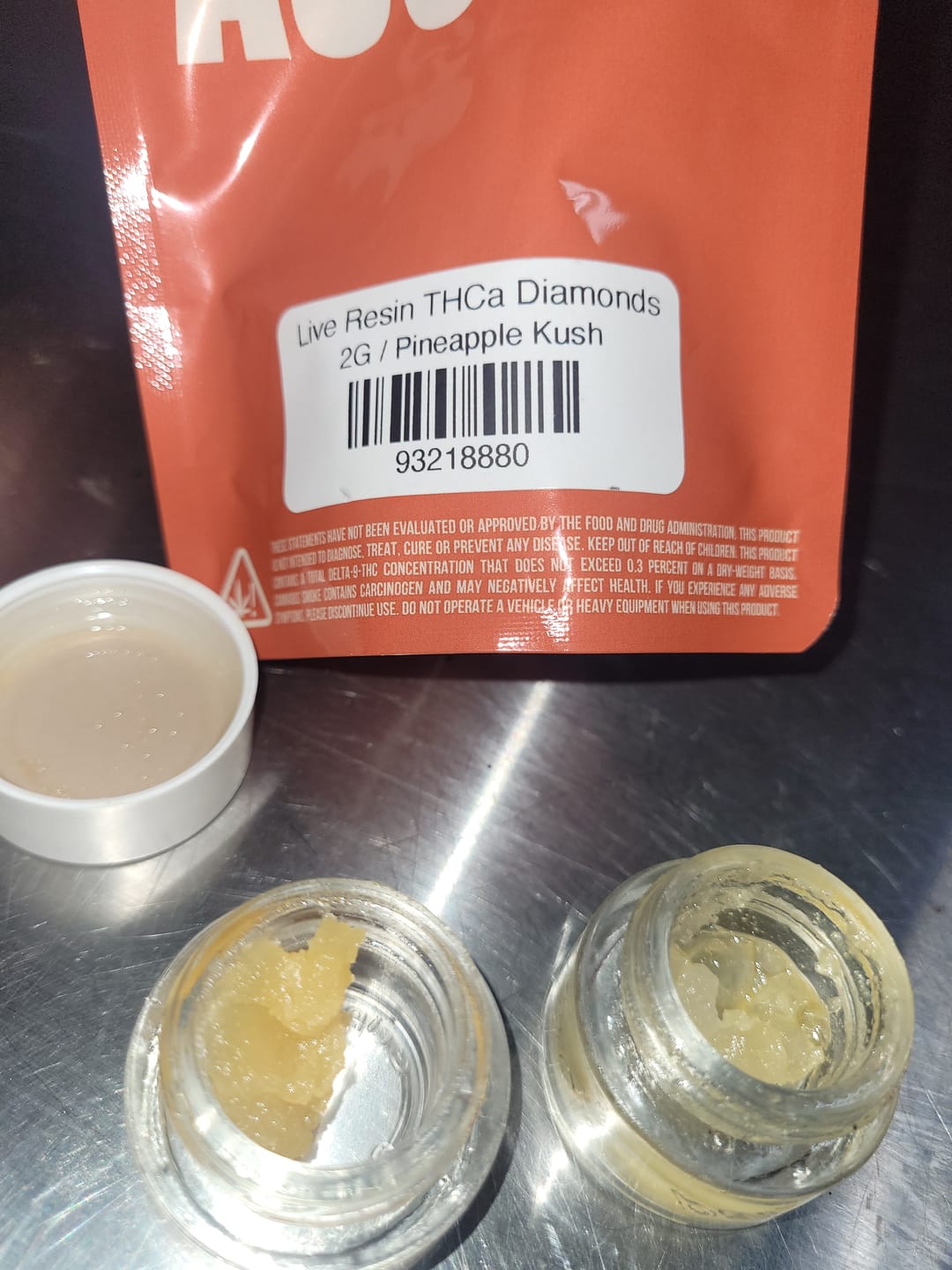 Customer photo review of Live Resin THCa Diamonds
