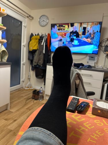 Customer photo review of Performance Eucalyptus Compression Socks