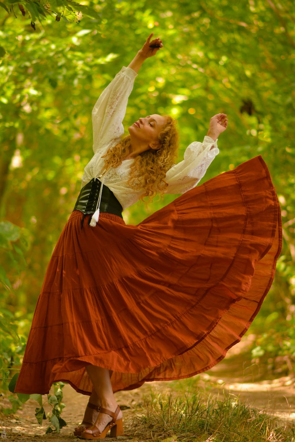 Customer photo review of Maxi Skirt Moana Rust
