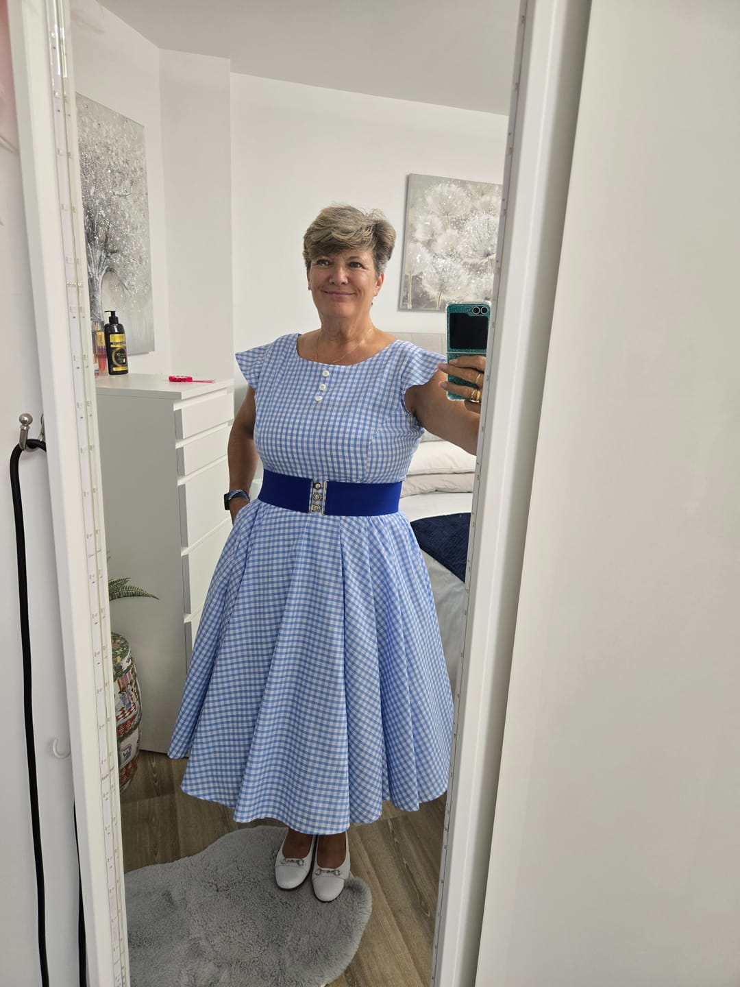 Customer photo review of 1/4 inch Gingham Polycotton Fabric