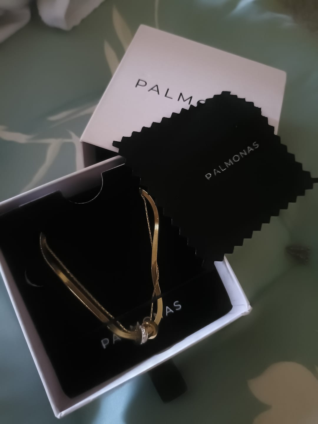 Customer photo review of Thin Drop Necklace
