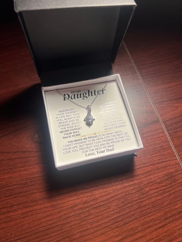 Customer photo review of To My Daughter - Love Dad - Necklace Gift Set - SS318V2