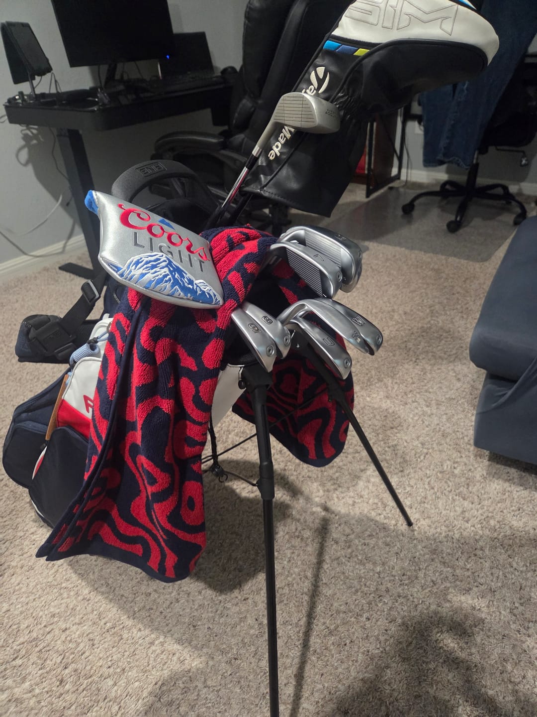 Customer photo review of North Coast Caddie Towel