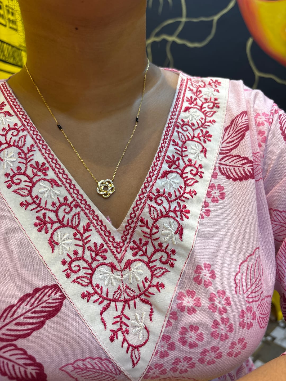 Customer photo review of Iravati Diamond Mangalsutra | BIS Hallmarked | 18k Gold Vermeil