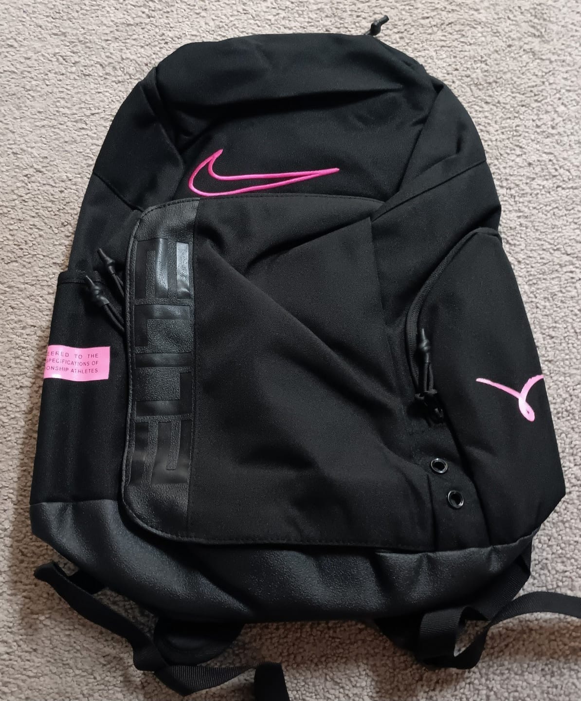 Customer photo review of Hoop Armour™ Elite Backpack Black Pink