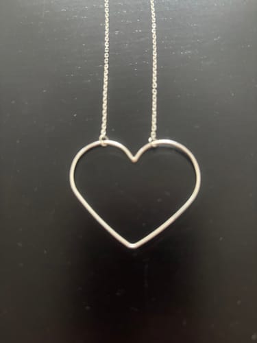 Customer photo review of Collier Coeur "Perle" Argent