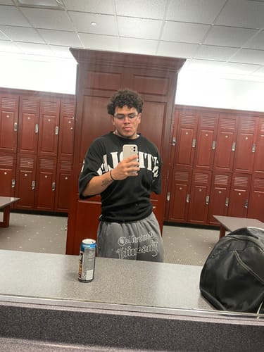 Customer photo review of Cool Grey Heavyweight Sweatpants (Acid Washed)