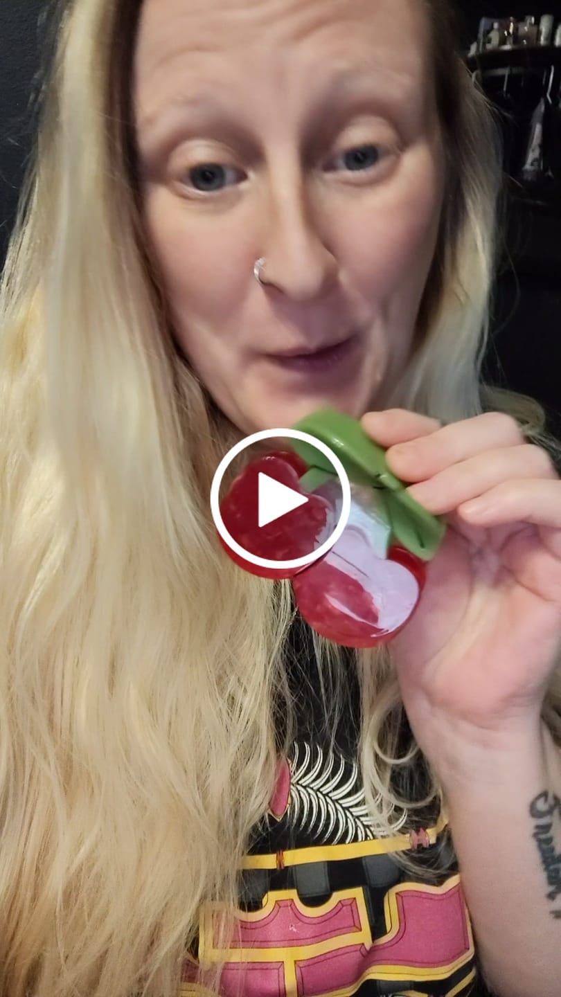 Customer video review of Large Maraschino Cherries Hair Claw Clip