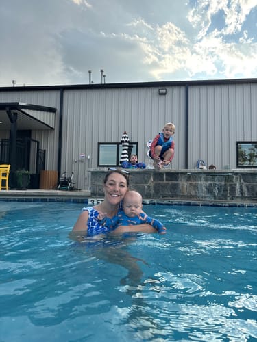 Customer photo review of ginger swim romper