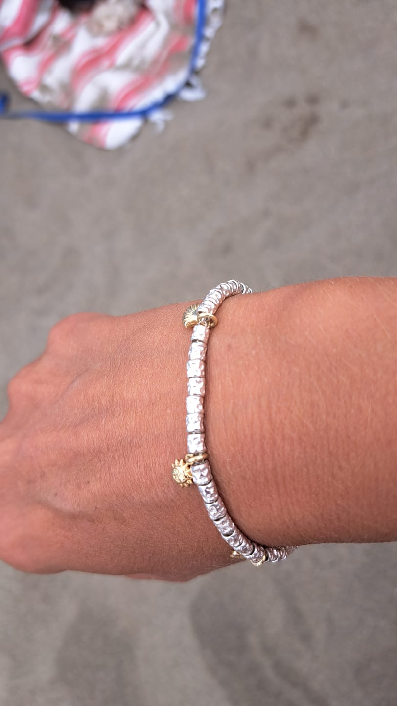 Customer photo review of CREA IL TUO BRACCIALE GRANELLI MAXI - charms oro
