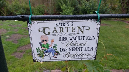 Customer photo review of Personalisiertes Gartenschild mit Namen Anpassbar