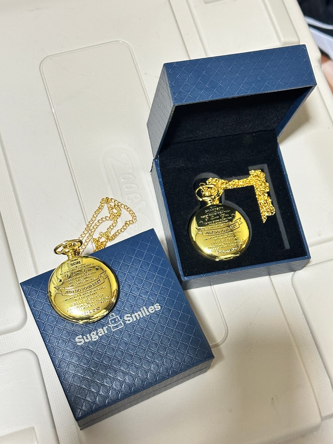 Customer photo review of To My Son / From Dad - Luxury Vintage Pocket Watch Gift SS#31