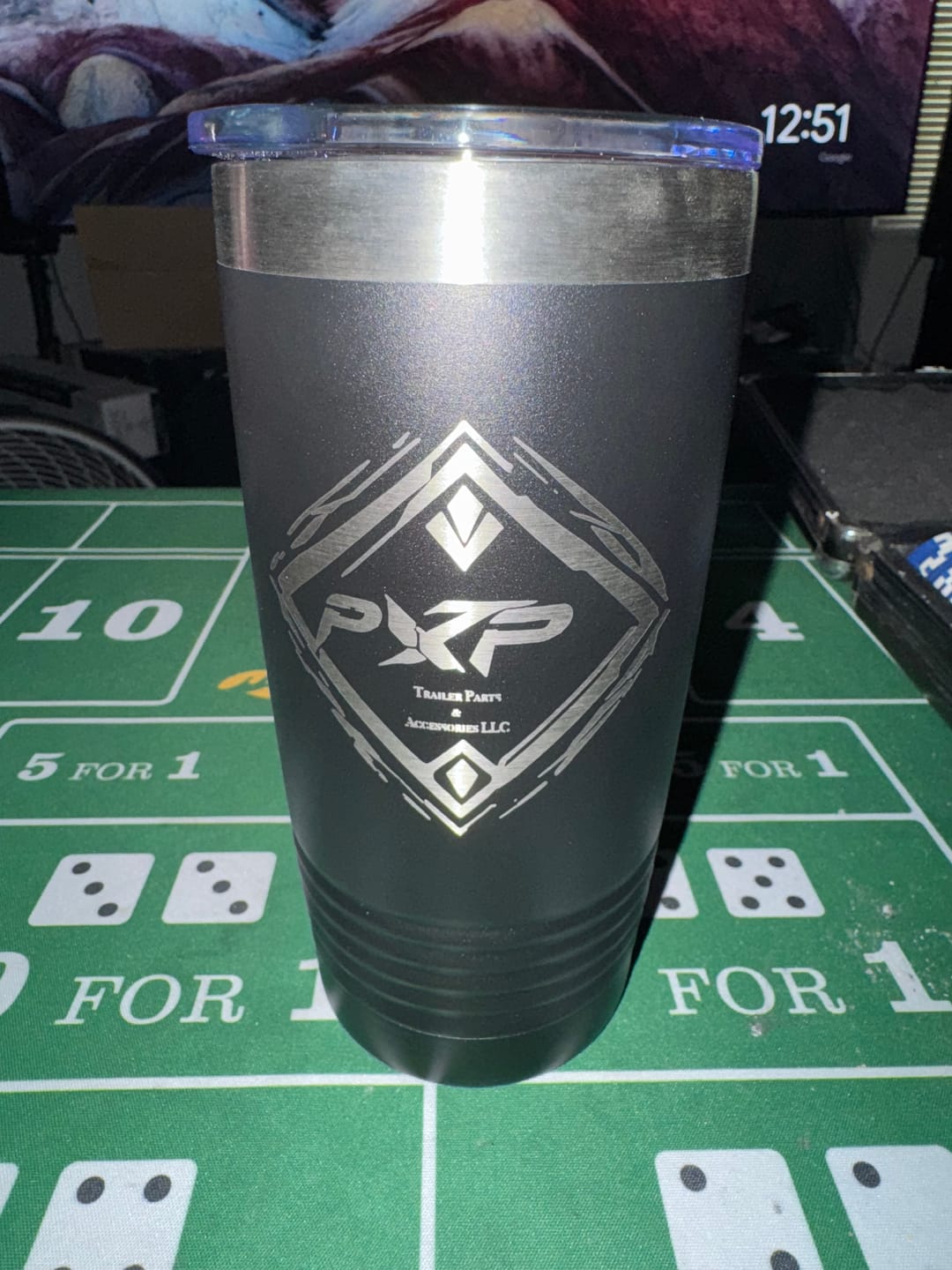 Customer photo review of (12) 20 oz. Custom Engraved Tumblers
