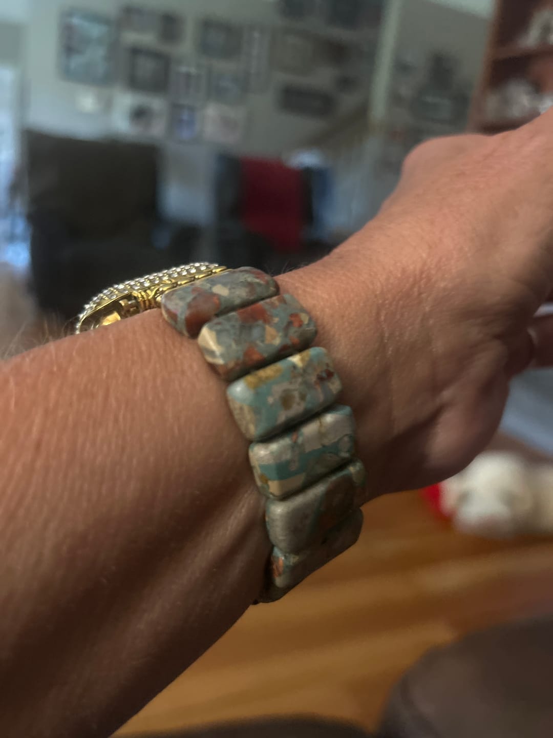 Customer photo review of Chic Flower Stretch Apple Watch Strap