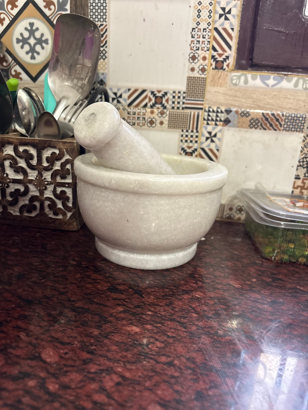 Customer photo review of Mortar and Pestle, Wonder White - Handicraft Bazaar