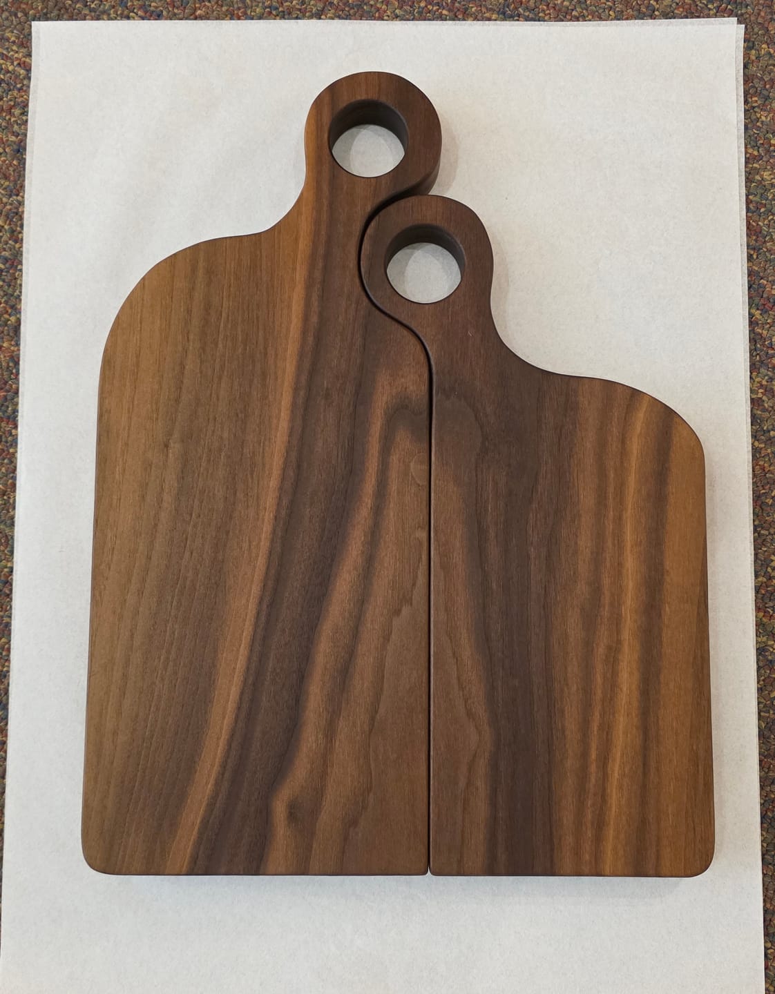 Customer photo review of 15.75x11.5" Small Romeo & Juliet With Heart Set Acrylic Router Template