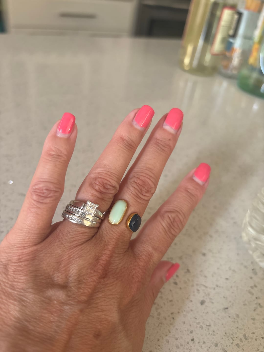 Customer photo review of Aquamarine Wrap Ring