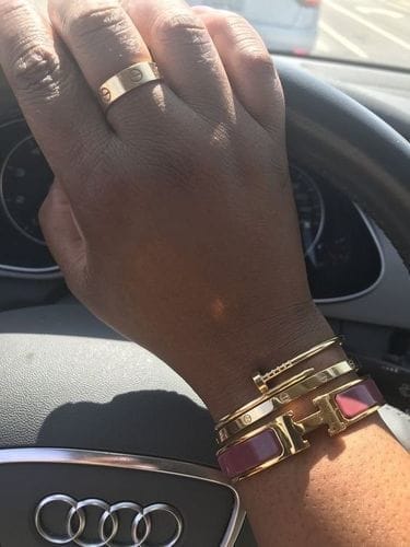 Customer photo review of H PURPLE BRACELET