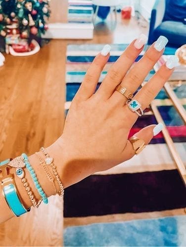 Customer photo review of H BRACELET ROMANTIC BLUE 12MM