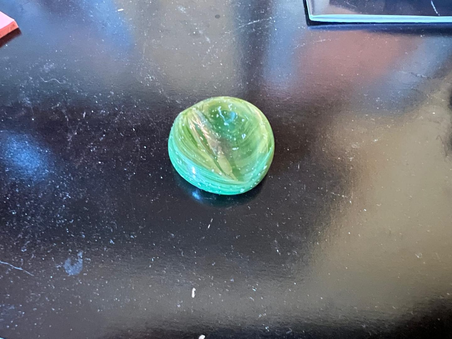 Customer photo review of Elemental Worry Stone with Cremation Ash