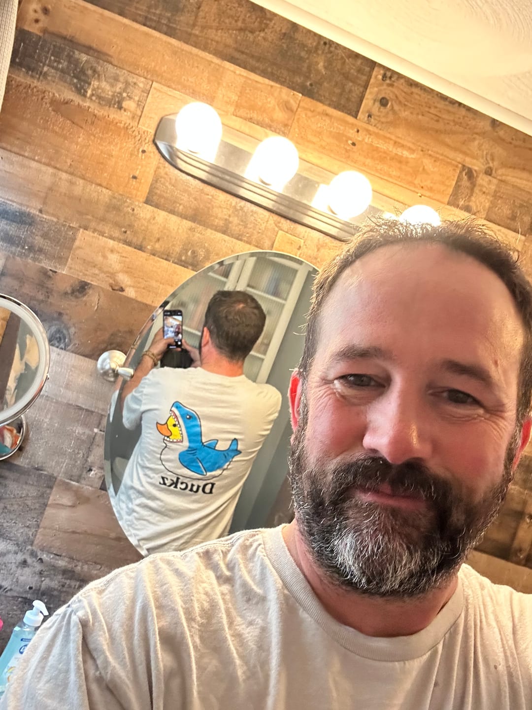 Customer photo review of Shark Snack (Adult Short Sleeve T-Shirt)