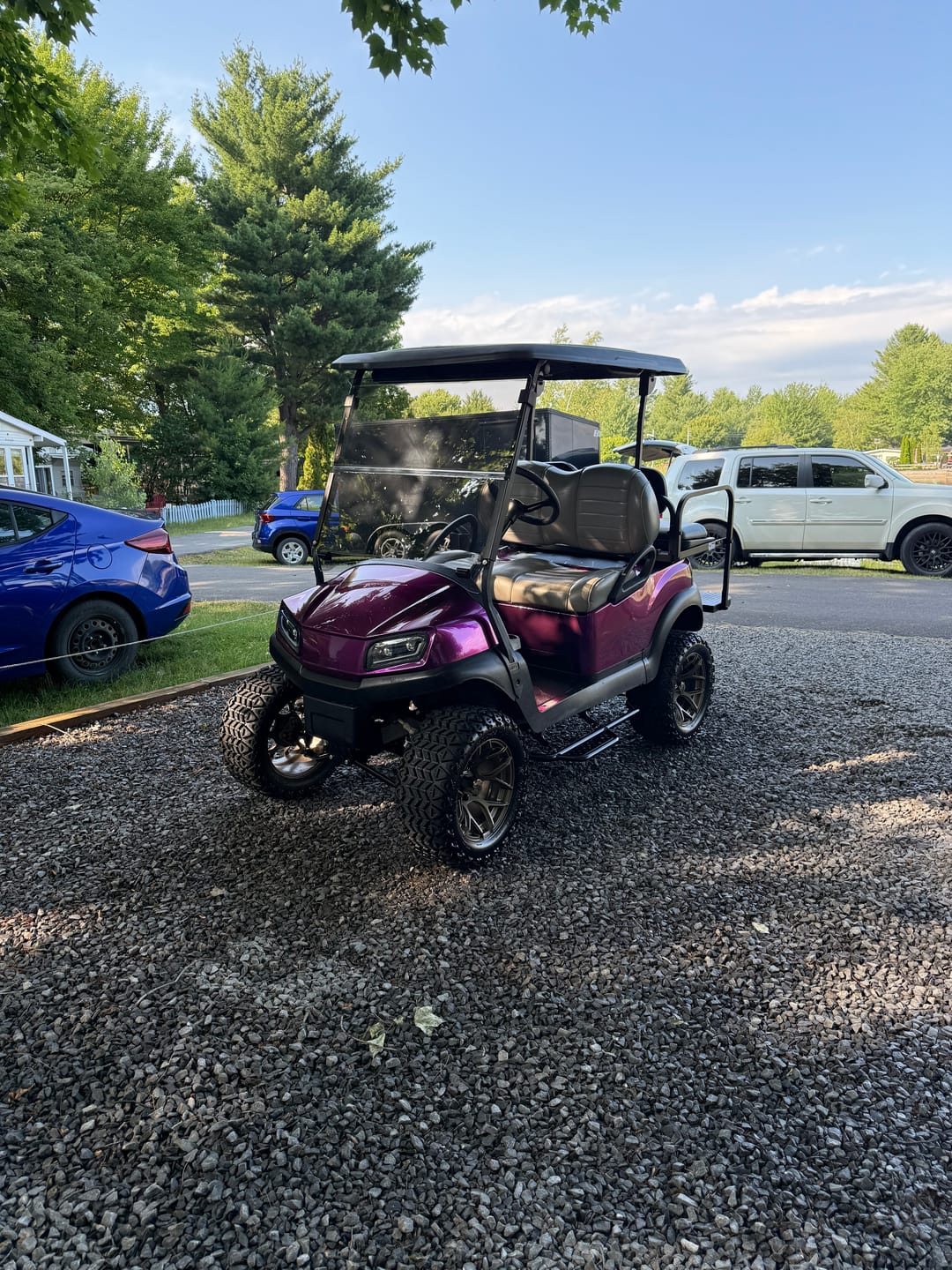 Customer photo review of Glossy Metallic Grape Purple Vinyl Wrap