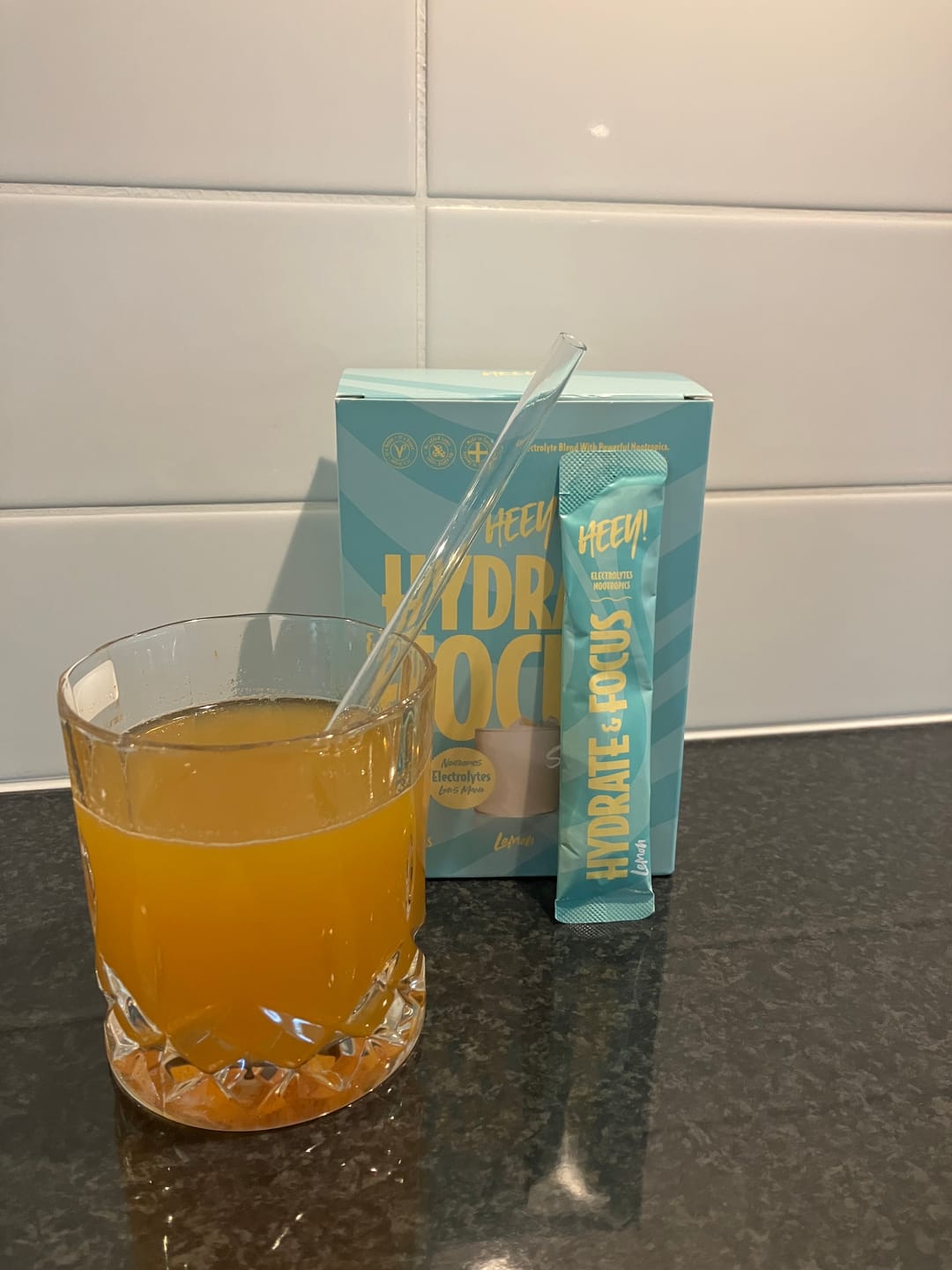 Customer photo review of Hydrate & Focus Electrolytes + Lions Mane (Stick Pack)