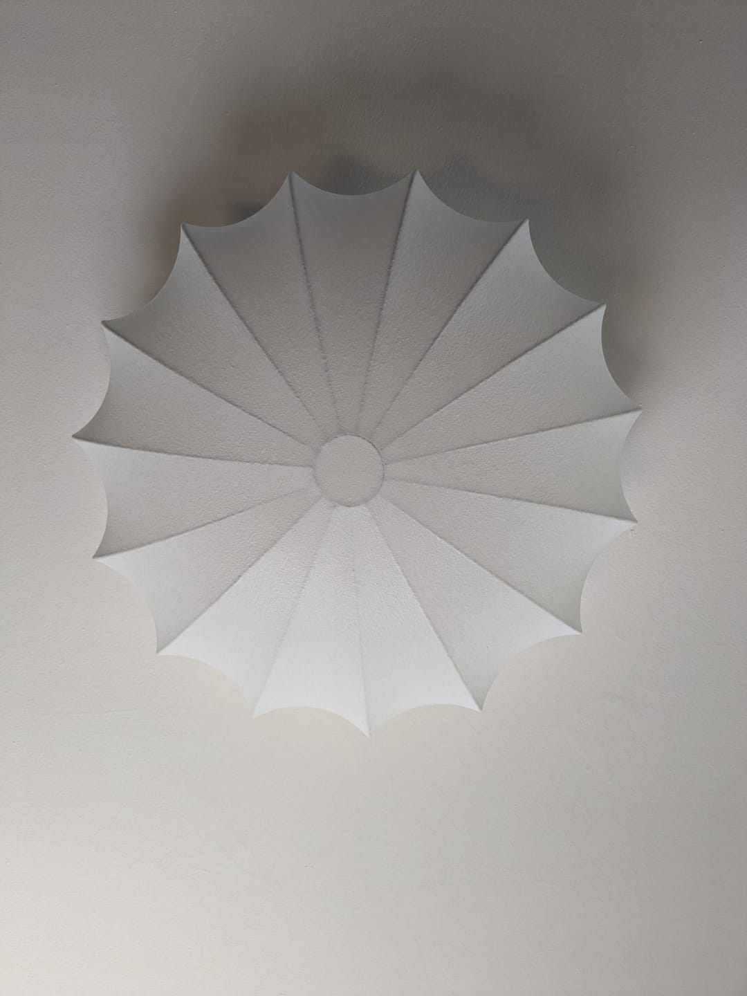 Customer photo review of Mid-Century Modern White Flush Mount Light