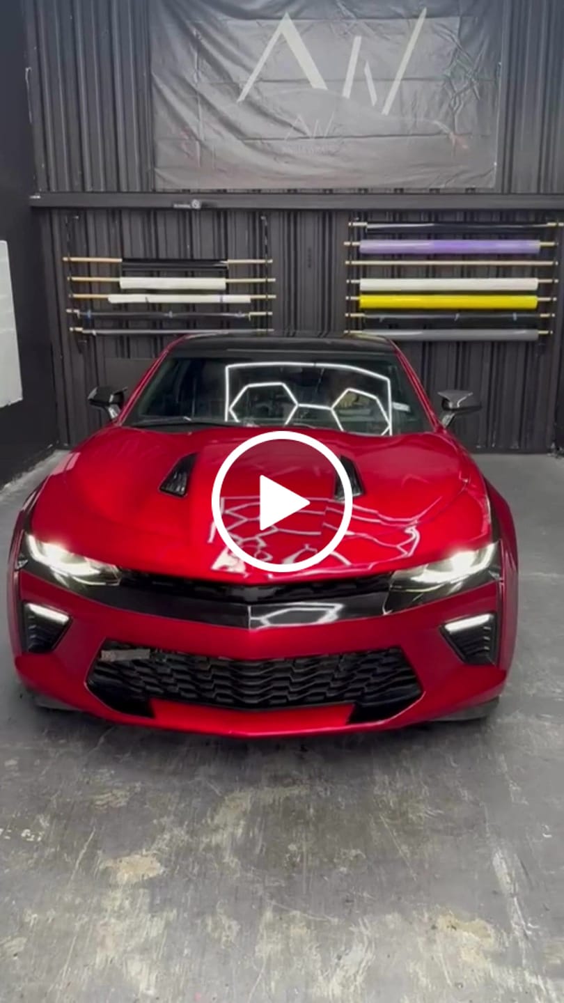 Customer video review of Glossy Metallic Vampire Red Vinyl Wrap