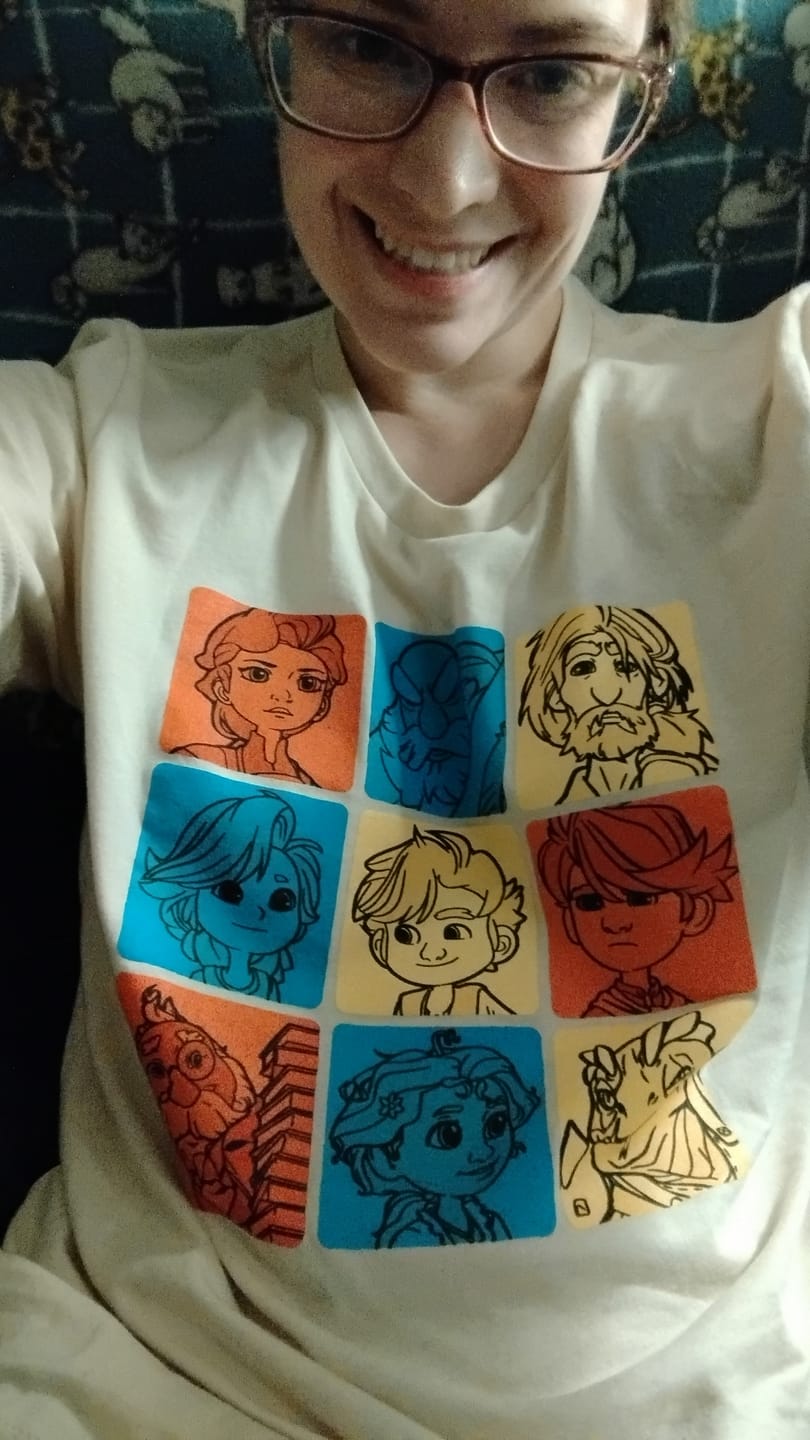Customer photo review of Wingfeather Character T-Shirt
