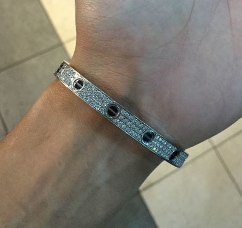 Customer photo review of LOVE BRACELET 6.1MM DIAMOND-PAVED CERAMIC