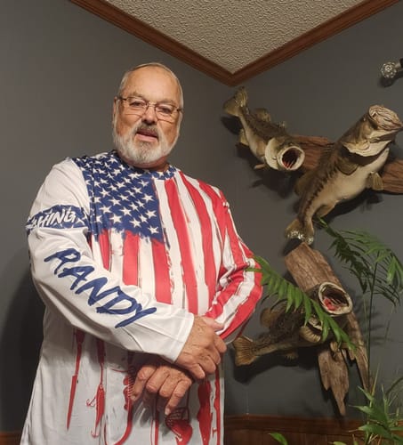 Customer photo review of American flag UV protection fishing shirt fishing jersey for fisherman A12