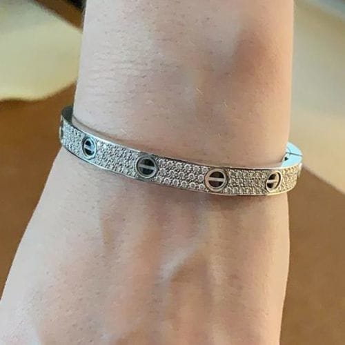 Customer photo review of LOVE BRACELET 6.1MM DIAMOND-PAVED CERAMIC