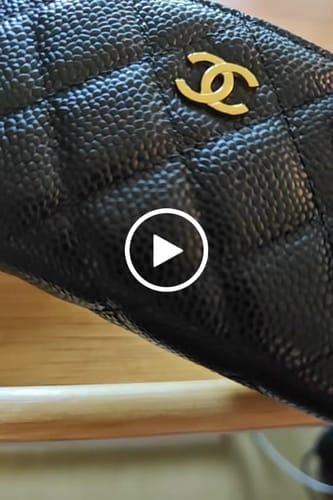 Customer photo review of cc zipped wallet 7.5cm black caviar gold hardware
