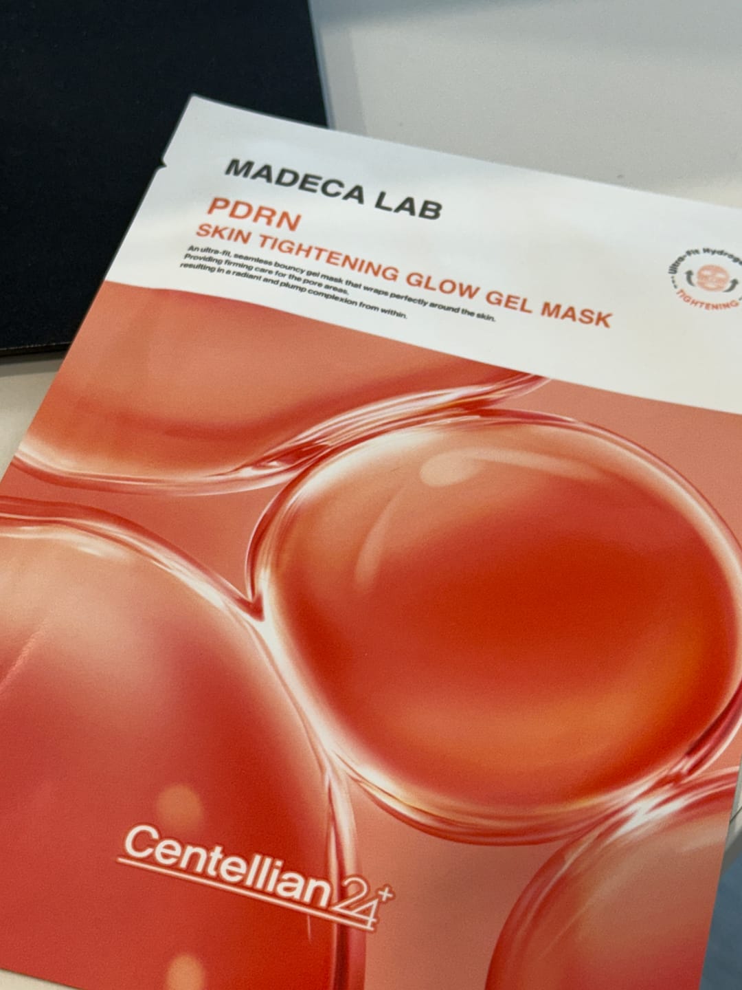 Customer photo review of Madeca Lab PDRN Skin Tightening Glow Gel Mask 5ea