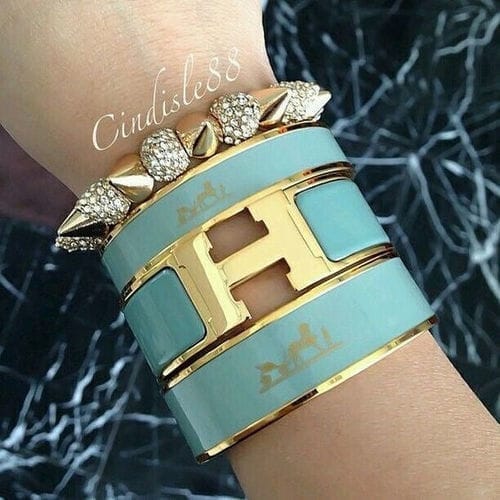 Customer photo review of H BRACELET 18MM GOLD