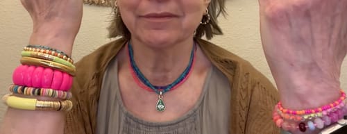 Customer photo review of Green Evil Eye Charm